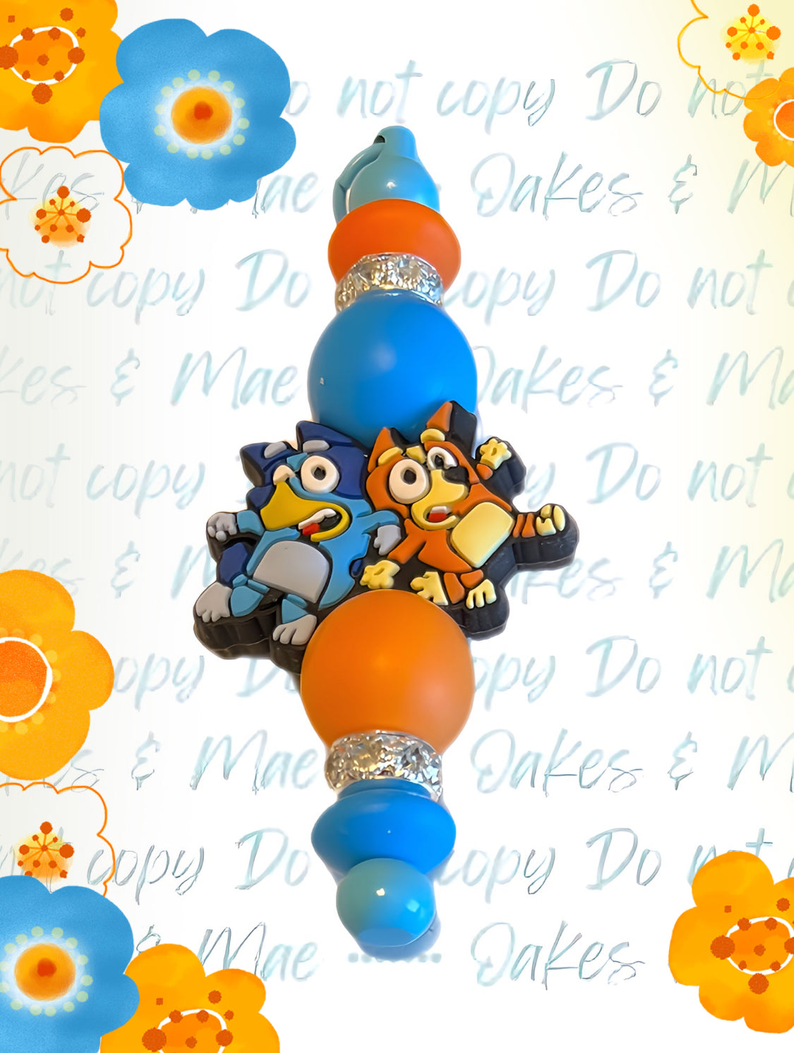 Blue & Orange Zipper Pull