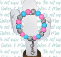 Bubble Gum Floral Wristlet